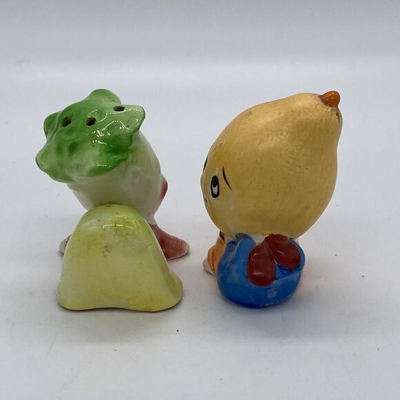 Vintage Japan Anthropomorphic Baby Vegetable Salt and Pepper Shakers - Picture 2 of 7
